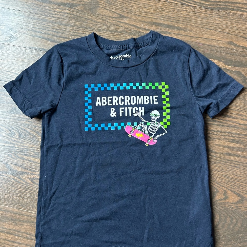 Abercrombie & Fitch Kids Navy Blue Graphic T-Shirt